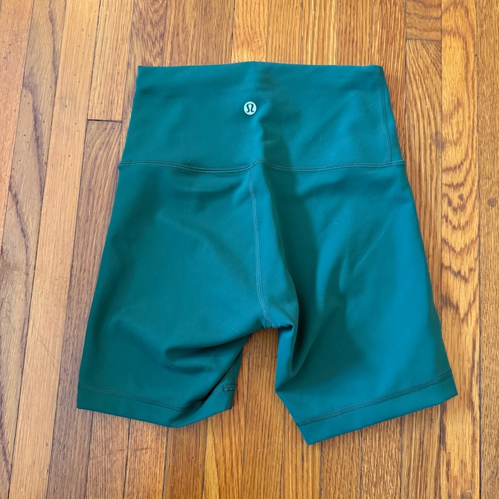 Lululemon Forest Green Biker Shorts